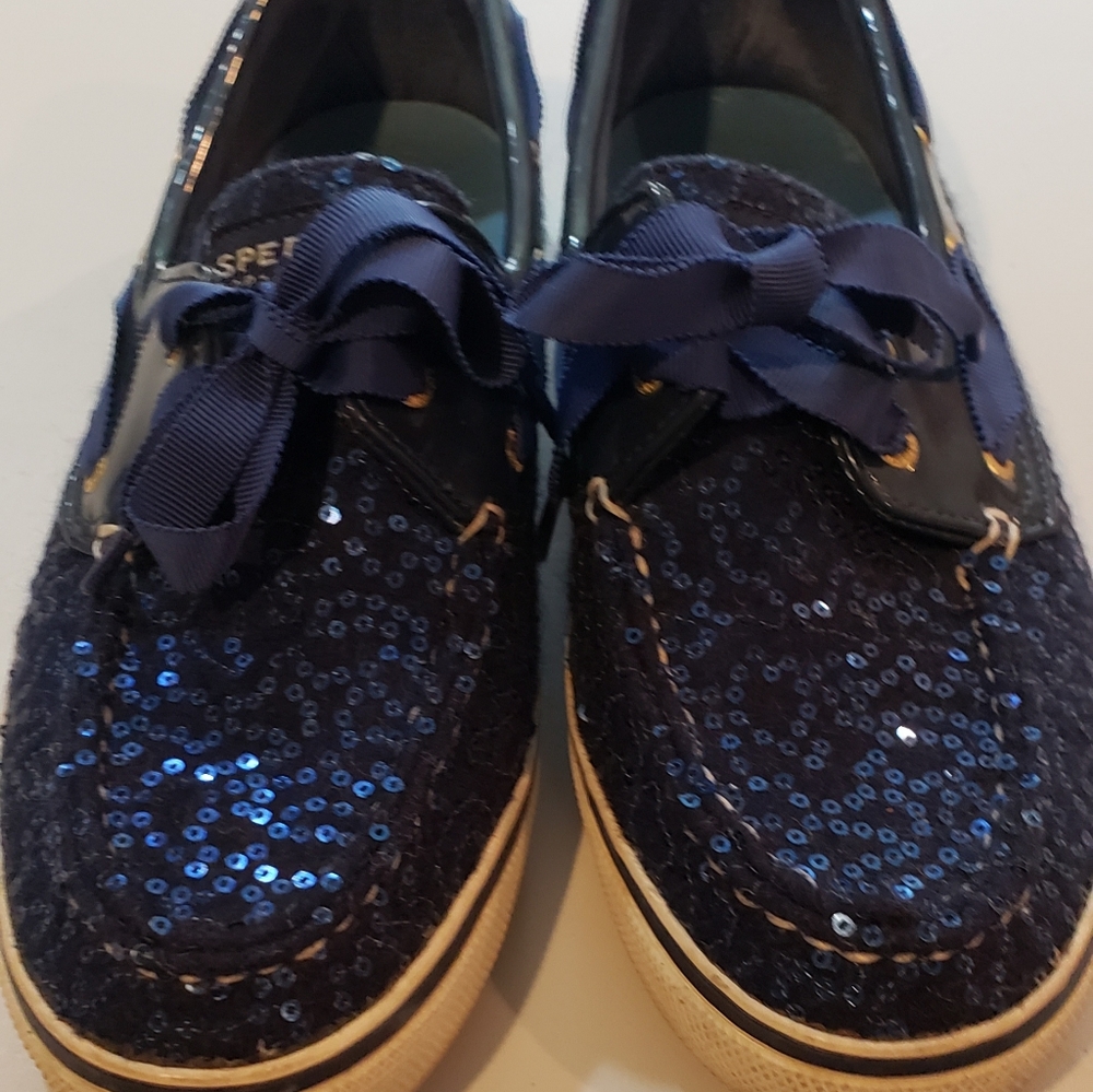Blue sequin Sperry Topsiders
